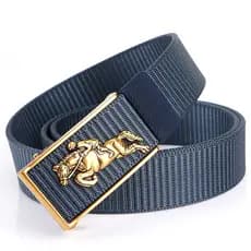 Cinto trançado de Nylon respirável masculino jovem estudante não poroso fivela automática cinto jeans Casual All-