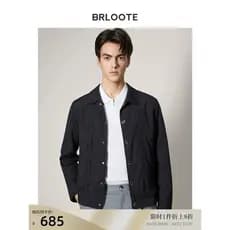 BRLOOTE/BLOOTE Jaqueta Masculina Moda Casual Lapela Jaqueta de Berinjela Jaqueta Juvenil Masculina Roupas Genuínas de Pr