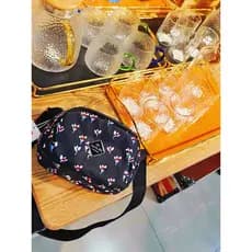 Bolsa pequena de três camadas 22 novo estilo Oxford pano mãe Cross-corpo bolsa de ombro feminina impressa Mini lona dinh