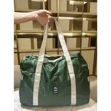 Bolsa de viagem dobrável de Nylon de curta distância feminina bolsa de bagagem de grande capacidade pode cobrir estojo d