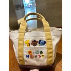 Miki novo estilo dos desenhos animados bordado bolsa de lona feminina grande capacidade mamãe saco Bento saco de pano bo