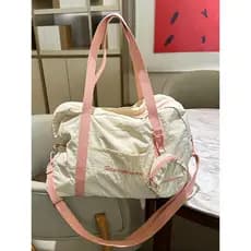 Bolsa de ginástica leve de Nylon de grande capacidade, bolsa de viagem de curta distância feminina, bolsa mensageiro de