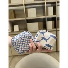 Bolsa de moedas de coelho bordada fofa feita à mão Bolsa de cosméticos Bolsa de armazenamento de grande capacidade Bolsa
