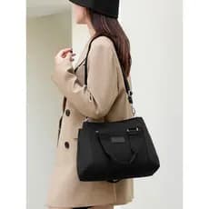 CHIBAO (CHIBAO) Bolsa Feminina 2025 Novo Estilo Bolsa Mensageiro de Ombro de Lona de Grande Capacidade Commuter Pano Oxf