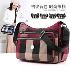 2025 novo estilo saco do mensageiro feminino Multi-camada ombro pano saco Oxford pano feminino lona grande capacidade