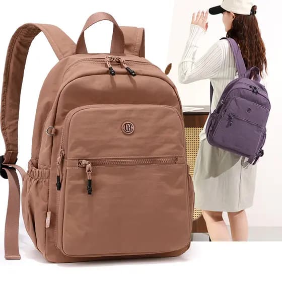 2026 verão estilo simples leve mochila feminina grande capacidade Multi-bolso Commuter mochila de viagem estudante unive