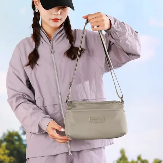 Bolsa mensageiro pequena de um ombro, bolsa de viagem feminina, portátil, repelente de água, bolsa de Nylon simples, mul