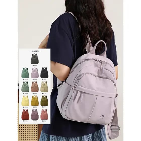 Estilo simples mochila feminina 2026 novo estilo coreano viagem pequena mochila leve Casual Commuter mãe mochila