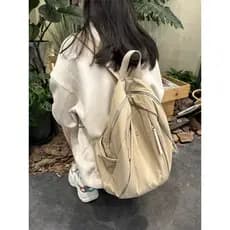 Su Xiaohiibiscus Nicho Mochila Leve Cor Sólida Série Mori Mochila de Grande Capacidade Bolsa Escolar Casual Simples Comm