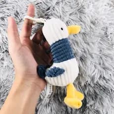 Bonito bonito vem no pato pingente saco mochila pingente pequena boneca chaveiro boneca de pelúcia feio bonito presente 