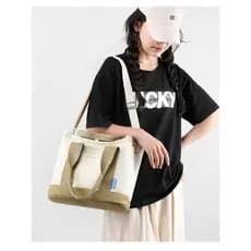 2025 novo estilo separado bolsa de lona Tote bolsa feminina bolsa de ombro Diagonal All-Match trabalho Commuter grande s