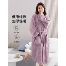 Roupão de banho adulto puro algodão feminino inverno absorvente de secagem rápida masculino casal pijamas toalha de banh
