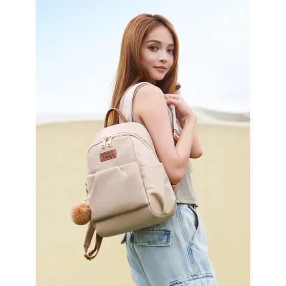 Puro pássaro mochila feminina 2026 novo estilo moda All-Match mochila de viagem leve grande capacidade saco de escola de