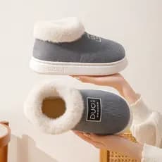 Sapatos de algodão de alta qualidade masculinos inverno de meia-idade idosos quente interior casa antiderrapante salto d