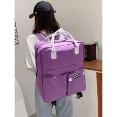 Novo estilo saco de carrinho saco de viagem grande capacidade portátil de curta distância mochila feminina leve dobrável