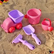 Conjunto de brinquedos de praia para crianças de verão alemão pequeno balde ferramenta de escavação de areia pá pequeno