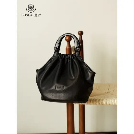 LOSEA LOSEA < Matsuma Tsuki > Estética Oriental Cesta de Vegetais Sacola Feminina Novo Estilo Chinês Bolsa Retro