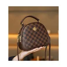 High-End moda pequena bolsa redonda feminina 2026 novo estilo All-Match bolsa duplo zíper moda um ombro mensageiro peque