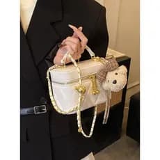 Diamante bordado linha pequeno quadrado saco feminino 2026 novo estilo High-End moda corrente Cross-corpo saco All-Match