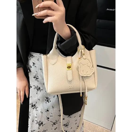 [Preço promocional] Moda simples sacola de grande capacidade feminina 2025 novo estilo portátil bolsa mensageiro de ombr