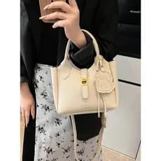 [Preço promocional] Moda simples sacola de grande capacidade feminina 2025 novo estilo portátil bolsa mensageiro de ombr