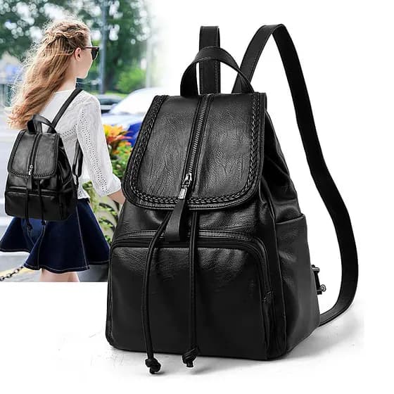 Mochila 2026 novo estilo moda na moda grande capacidade mochila PU couro macio senhoras mochila feminina ins Super quent