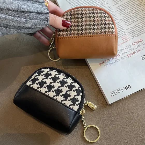 Lona pequena bolsa de moedas feminina coreano ins nicho Design novo estilo Mini tecido chave moeda bolsa tudo-in @-