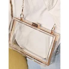 Miyin 2025 novo estilo elegante feminino pequeno quadrado saco acrílico transparente caixa saco corrente ombro saco do m