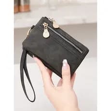 Miyin Miyin 2025 Novo Estilo Moda Retro Carteira Curta Zíper Duplo Senhoras Bolsa de Moedas Simples Carteira Multifuncio