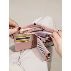 Miyin carteira feminina estilo curto 2025 novo estilo estudante versão coreana bonito bolsa de moedas feminino dobrável