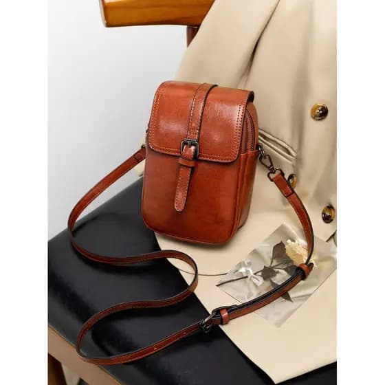Miyin Retro bolsa para celular 2025 novo estilo moda Commuter All-Match bolsa de ombro Vertical grande capacidade senhor
