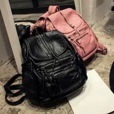 Miyin mochila feminina 2025 novo estilo moda All-Match versão coreana Casual couro macio estudante ins saco de escola mo