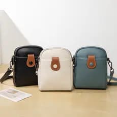 Miyin 2025 Novo Estilo Simples Moda Couro Macio Bolsa Pequena Casual All-Match Bolsa Mensageiro de Um Ombro Cor Contrast