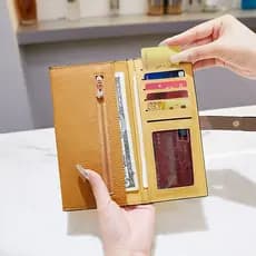 Miyin 2025 novo estilo moda contraste cor senhoras carteira simples elegante embreagem estilo fino lichia padrão carteir