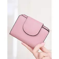 Miyin Moda Bonito Senhoras Carteira Multifuncional Multi-cartão Pequena Bolsa de Moedas Carteira Cor Sólida Tri-fold Car