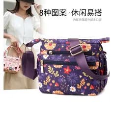 Bolsa mensageiro impressa bolsa feminina 2023 novo estilo bolsa de ombro feminina Multi-camada bolsa mãe bolsa de pano m
