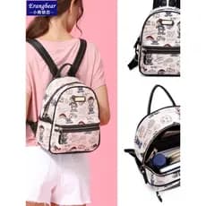 Winnie the pooh acessório mochila feminina versão coreana lona bolsa feminina winnie the pooh mini pequena mochila bonit