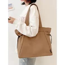 Bolsa de lona feminina 2025 novo estilo bolsa de ombro de grande capacidade trabalho Commuter sacola estilo coreano preg