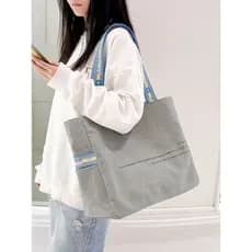 Bolsa de lona feminina bolsa de ombro de grande capacidade 2026 novo estilo estilo coreano preguiçoso trabalho sacola es