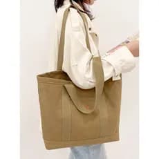Bolsa de lona feminina grande capacidade 2026 novo estilo bolsa de ombro estudante classe portátil saco de pano trabalho