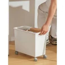 Com polia caixa de armazenamento sob a mesa caixa de armazenamento brinquedo organizador caixa multifuncional cama sob c