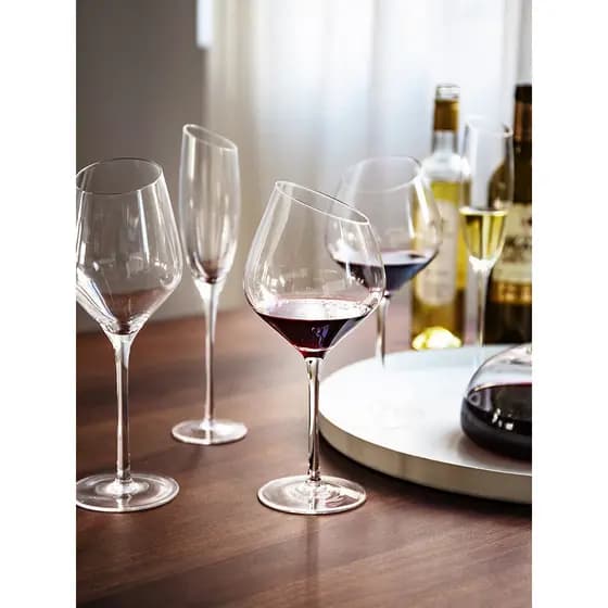 Copo de vinho estilo Mili, copo de champanhe, copo de vinho tinto, copo inclinado, decantador de vinho, conjunto de vinh
