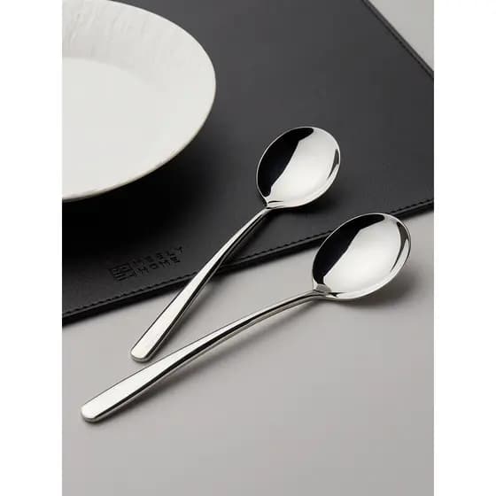Colher de aço inoxidável estilo Mili 304, colher doméstica de qualidade alimentar para comer melancia, cabo curto, comer