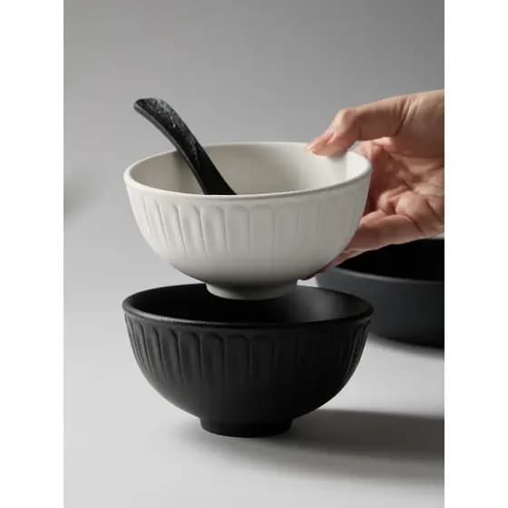 Tigela estilo Mili, tigela de arroz doméstica, tigela de cerâmica de alto valor, utensílios de mesa pessoais, conjunto r