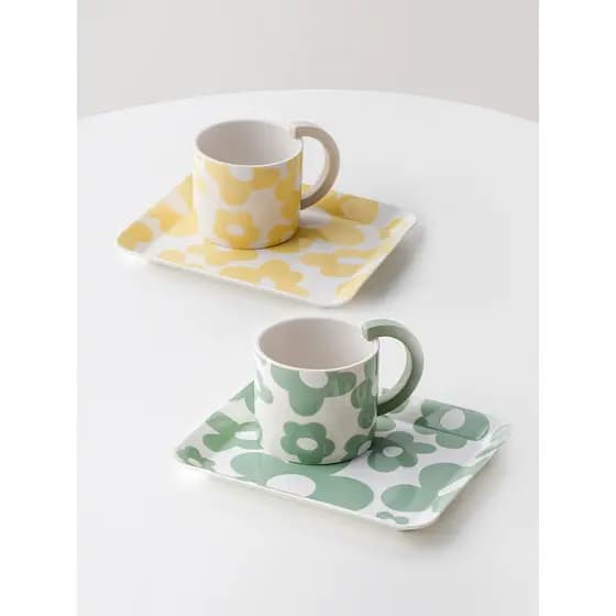 Copo pequeno fresco estilo Mili, copo requintado de alta qualidade, Design de nicho, xícara de café da manhã, conjunto d