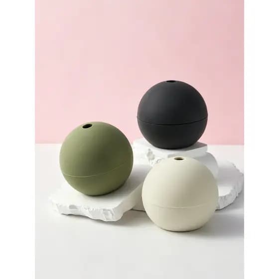Bandeja de gelo de Silicone estilo Mili, molde de gelo doméstico esférico de qualidade alimentar, café, uísque, grande b