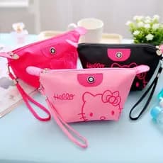Kitty saco de cosméticos portátil viagem à prova dwaterproof água bolsa de armazenamento saco dos desenhos animados boni