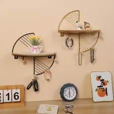 Prateleira criativa decoração parede de madeira Mop rack banheiro parede toalheiro placa suporte prateleira divisória pa