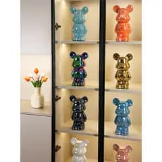 Influenciador urso violento luz luxo ornamentos de cerâmica Desktop sala estar entrada TV gabinete vinho ornamentos cria