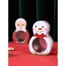 Boneco de neve de natal criativo novo estilo Desktop caixa de armazenamento de doces atmosfera de natal decoração orname